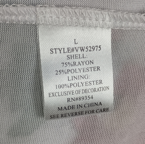 NWT Adrienne Vittadini Floral Surplice Peasant Dress Size Large - Picture 6 of 6